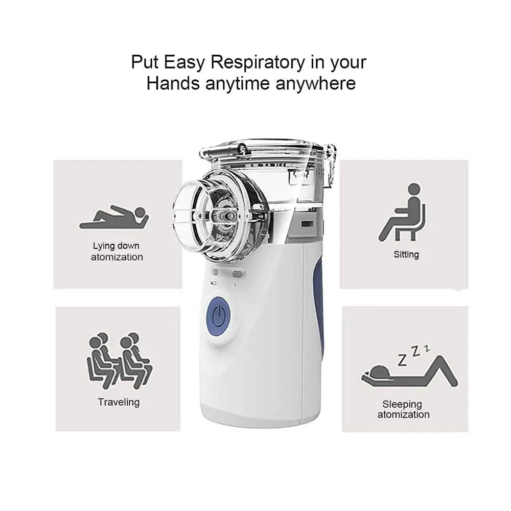 Health Care Mini Handheld portable Inhale Nebulizer silent Ultrasonic inalador nebulizador Children Adult Rechargeable Automizer