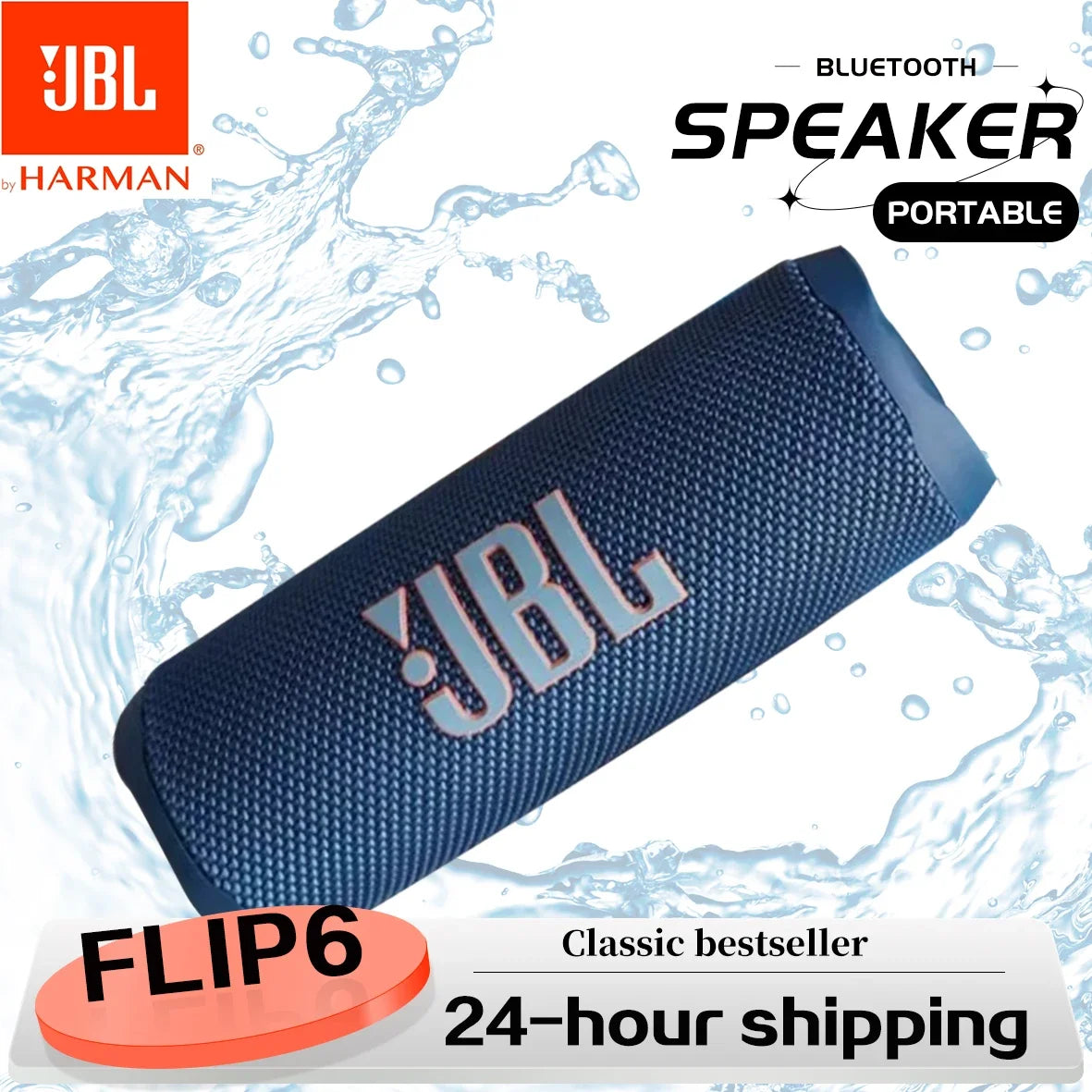 Altoparlante Bluetooth originale JBL FLIP6 FLIP6 portatile IPX7 impermeabile per esterni, stereo, basso, traccia musicale, tweeter indipendente