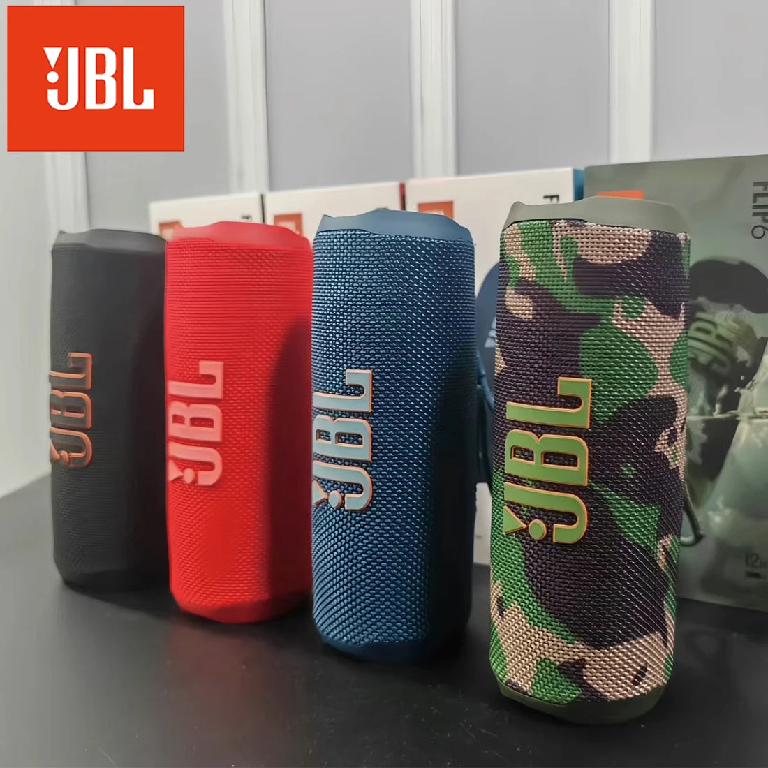 Altoparlante Bluetooth originale JBL FLIP6 FLIP6 portatile IPX7 impermeabile per esterni, stereo, basso, traccia musicale, tweeter indipendente