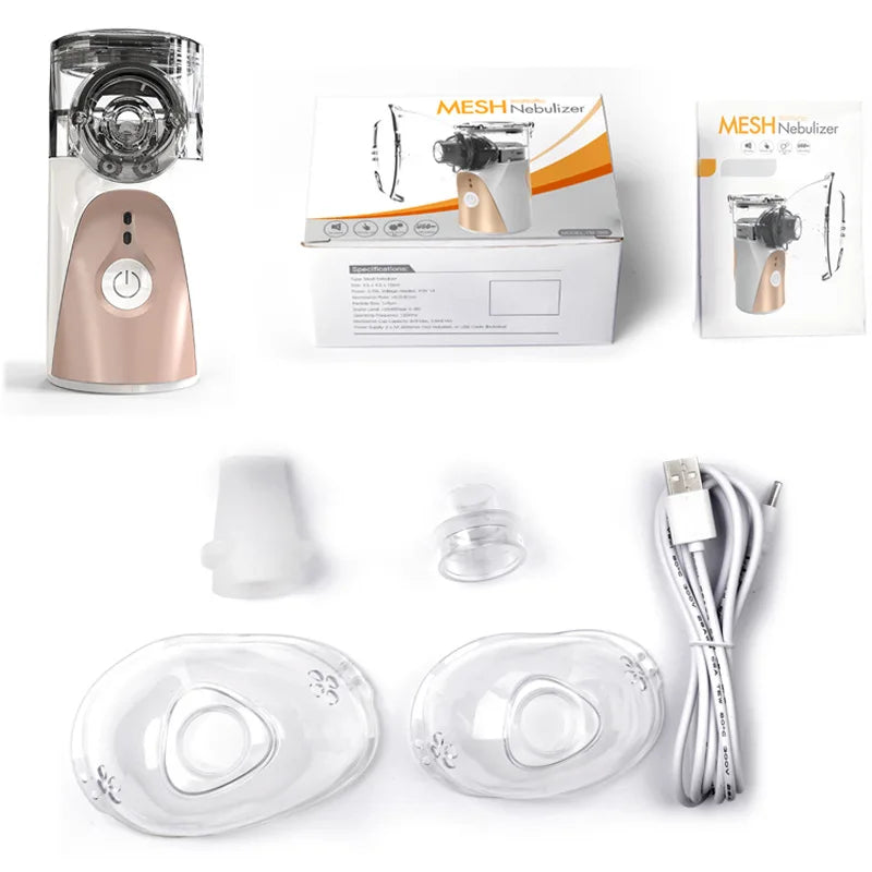 Health Care Mini Handheld portable Inhale Nebulizer silent Ultrasonic inalador nebulizador Children Adult Rechargeable Automizer