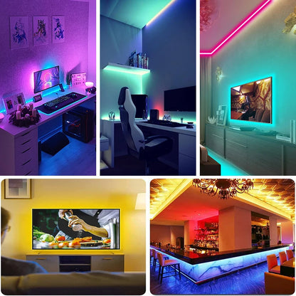 Led Strip Lights with 44 Key Remote Control 1m 5m 10m 20m RGB Tape Led Wall Room for Home Bedroom Party Decor TV Backlight