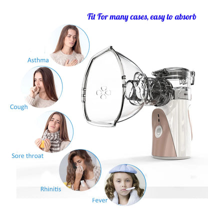 Health Care Mini Handheld portable Inhale Nebulizer silent Ultrasonic inalador nebulizador Children Adult Rechargeable Automizer