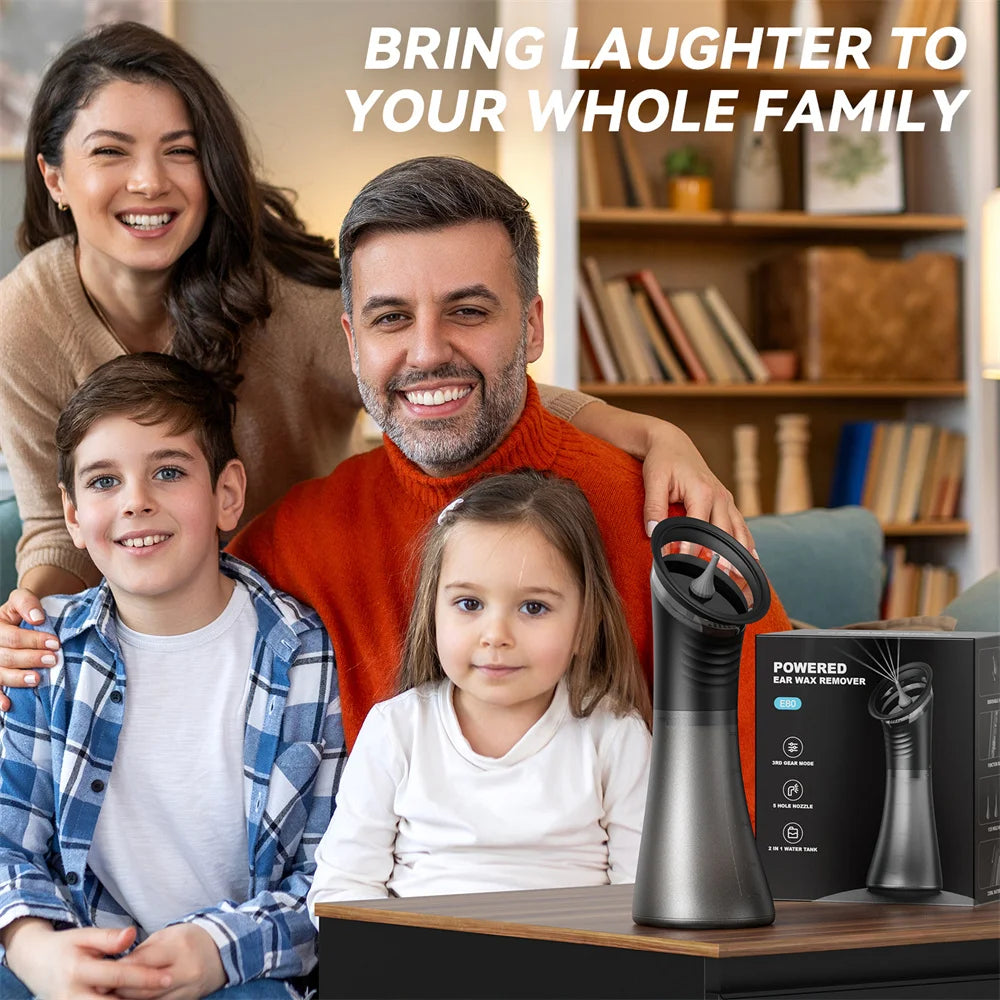 Electric Ear Wax Removal System Water Powered Ear Cleaning Tool with Irrigation Flusher 3 Pressure Settings Safe & Effective