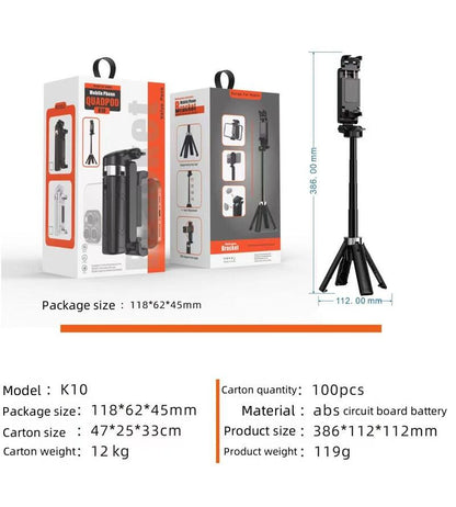 Palo Selfie Trípode 3 en 1 con Estabilizador y Control Bluetooth – ¡Captura tu mejor versión desde cualquier ángulo!